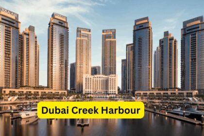 Dubai Creek Harbour waterfront with skyline and marina views