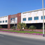 Al Manara Centre Dubai exterior view showing main entrance and landscaping
