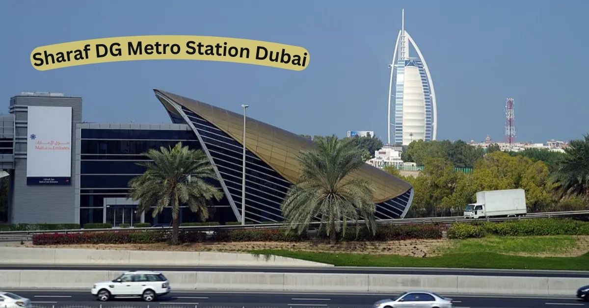 Sharaf DG Metro Station exterior in Dubai