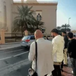 Satwa Big Mosque exterior with white dome and tall minaret in Al Satwa Dubai