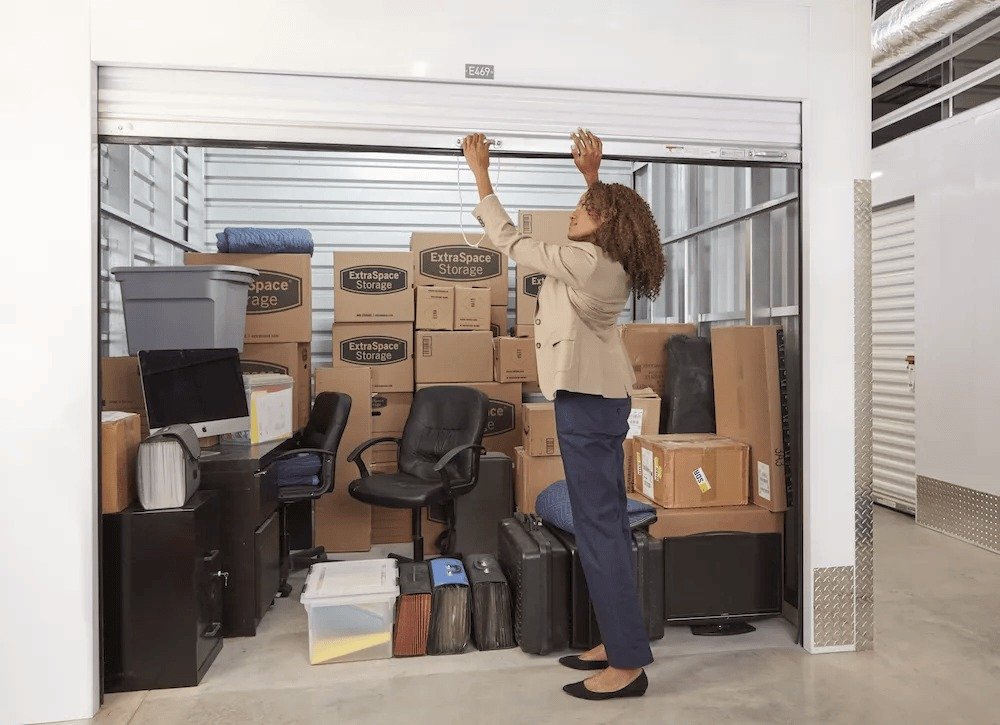 Secure document storage facility in Dubai with organized archive boxes and climate-controlled shelving system