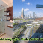 jumeirah living world trade centre residence tower exterior Sheikh Zayed Road